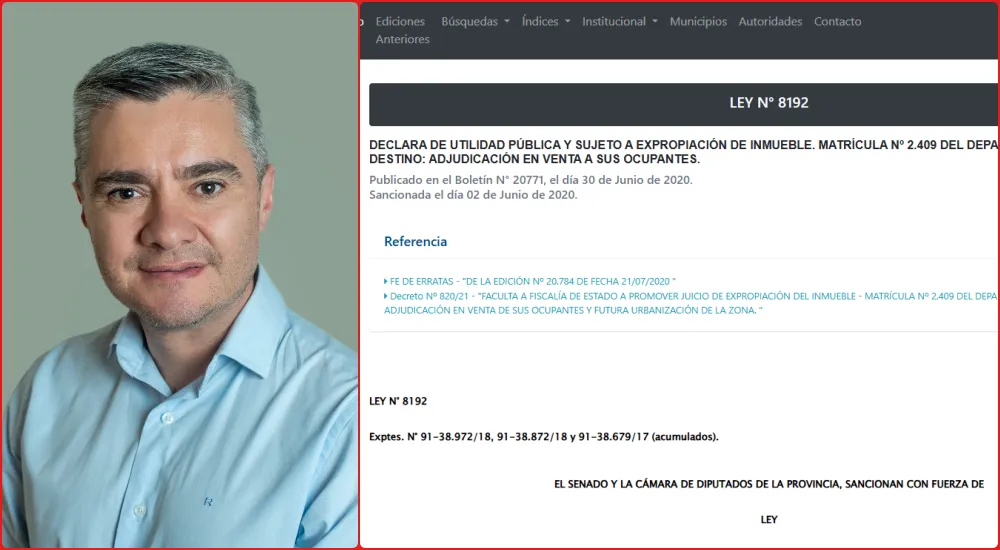 Otero Ley Expropiación Metán