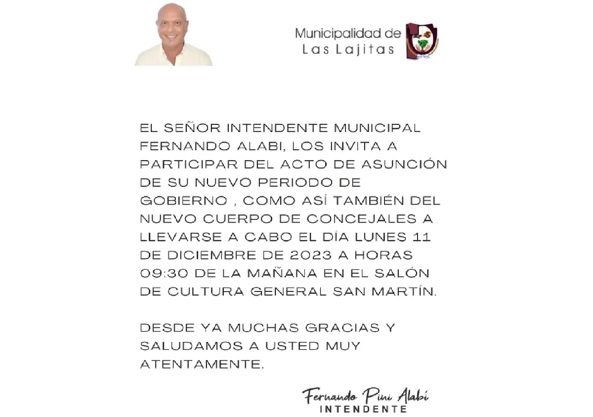 Invitación Las Lajitas