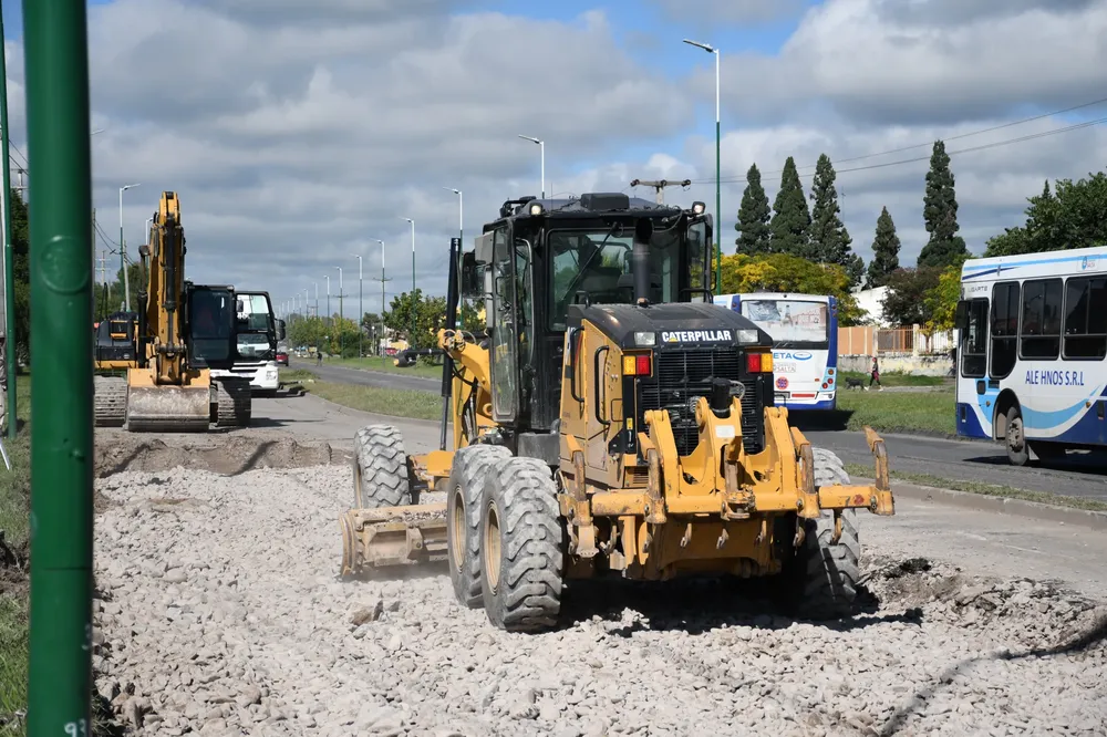 calle obra máquina