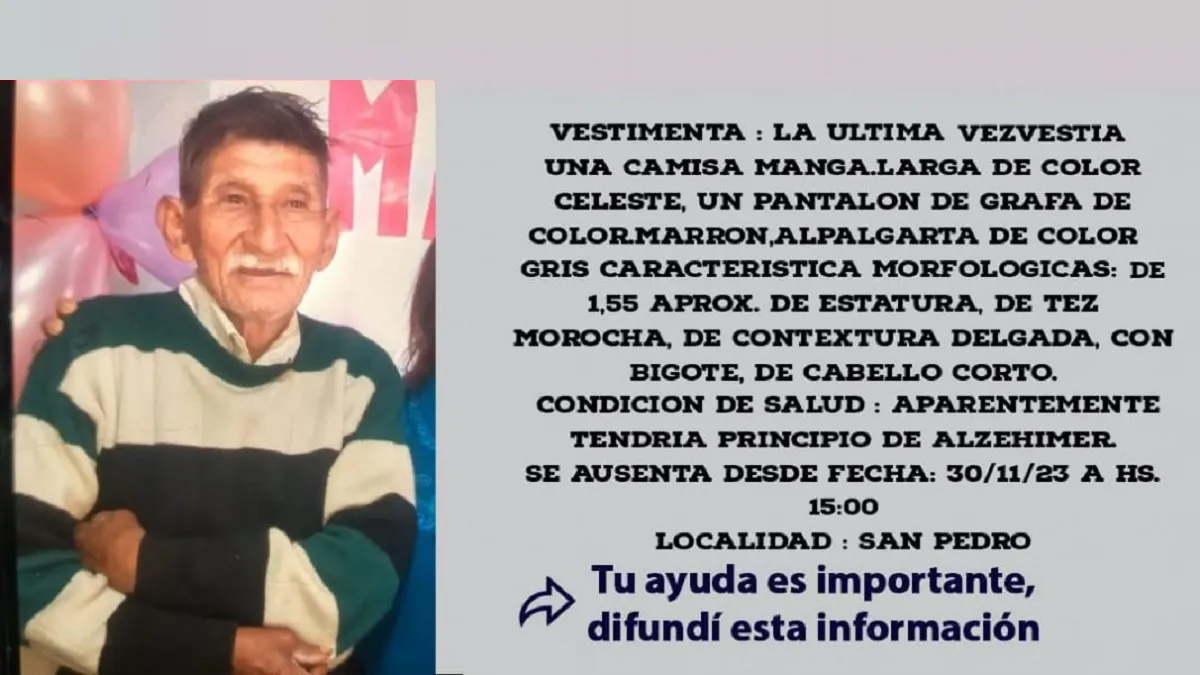 Persona desaparecida