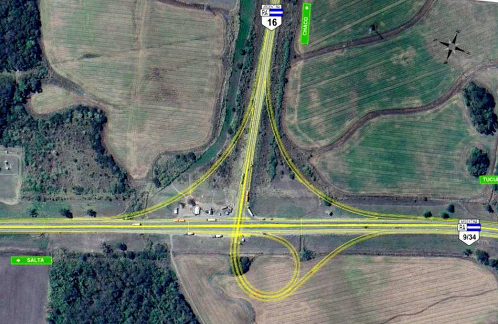 Cruce Ruta 9 34 y 16