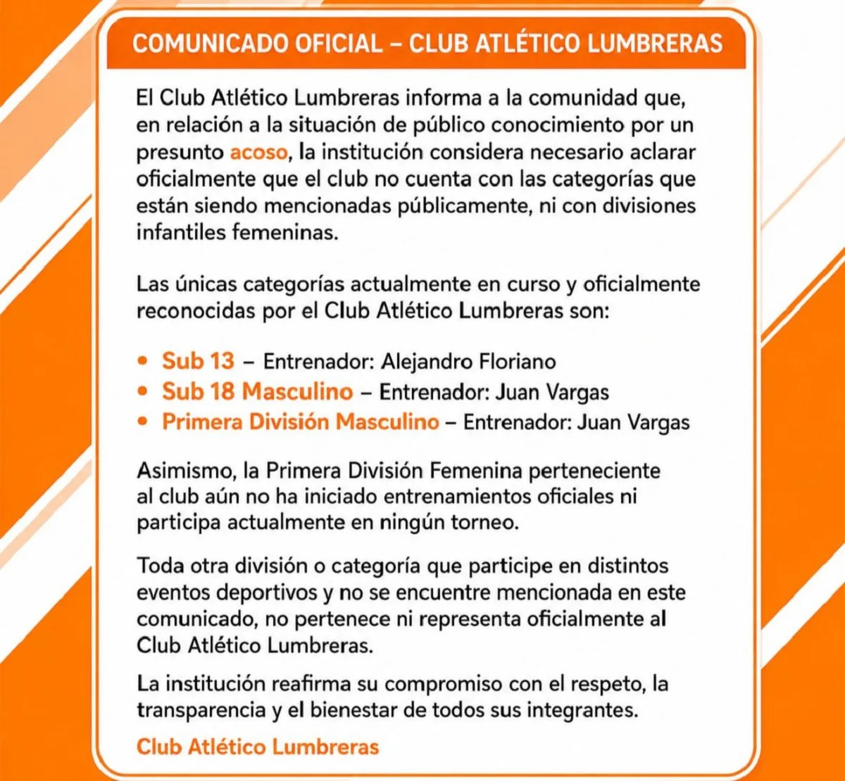 Club comunicado