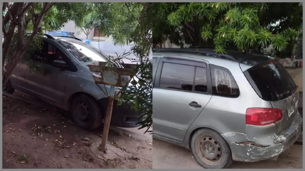 Vehículo siniestrado en Rosario de la Frontera