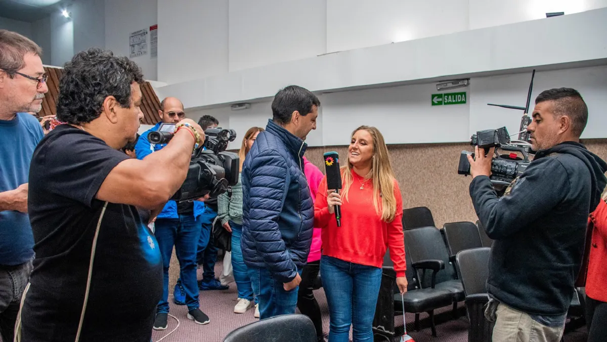 Paula con el Intendente