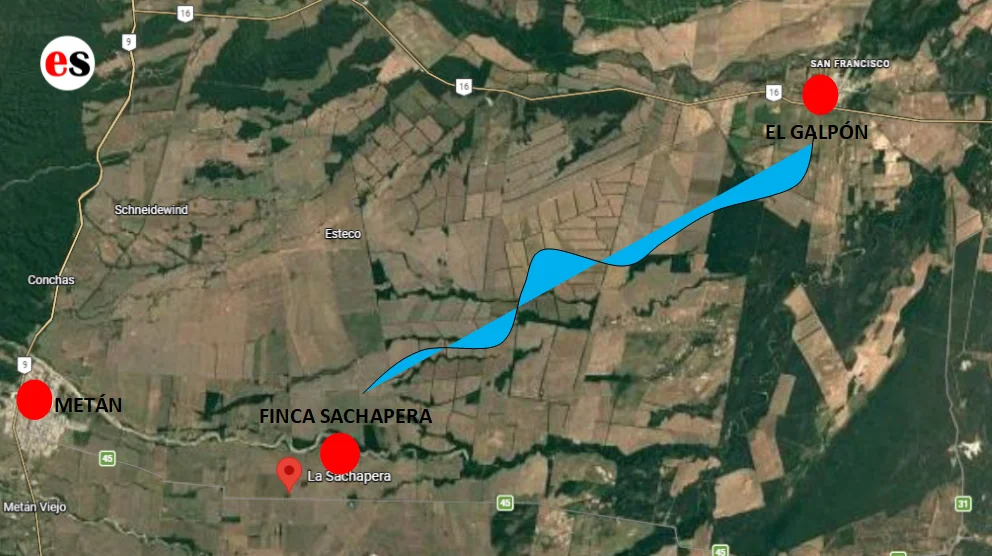 MAPA INUNDACIÓN RECORRIDO DEL AGUA