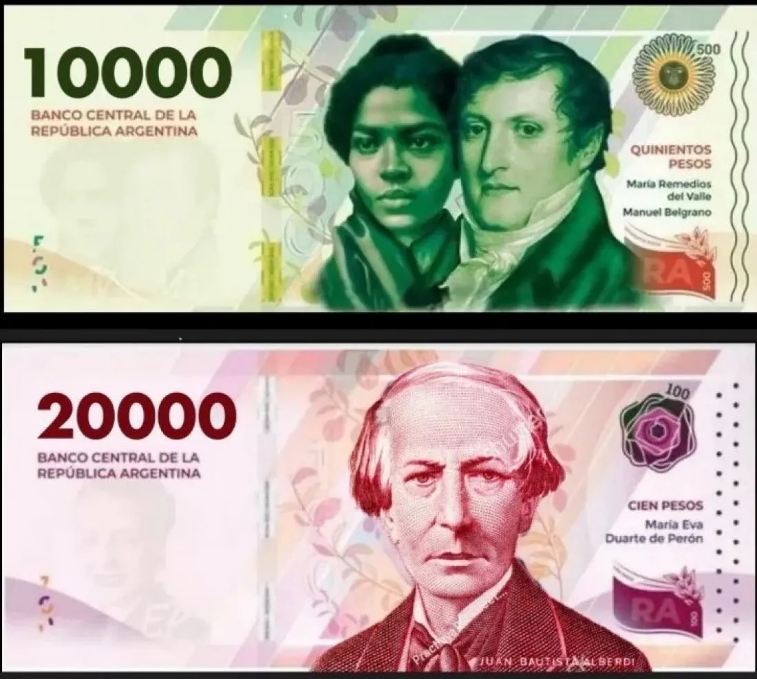Billetes 10 y 10 mil