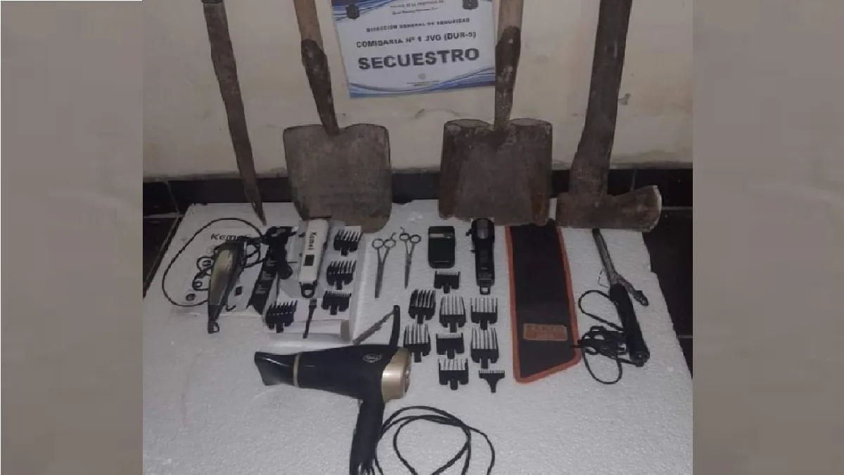 Elementos secuestrados en Joaquín V. gonzález