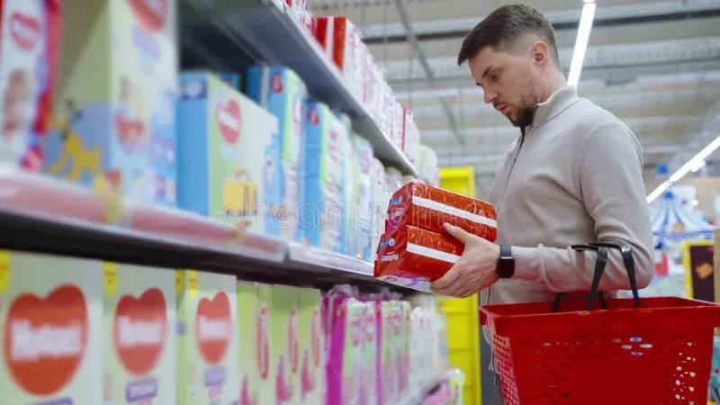 el-joven-padre-está-comprando-pañales-en-supermercado-eligiendo-mejor-bien-para-su-hijo-comprador-masculino-pasillo-con-221983625