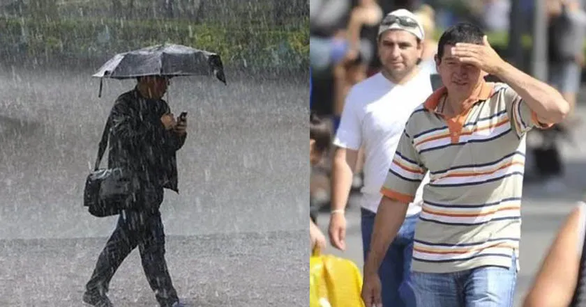 lluvia y calor